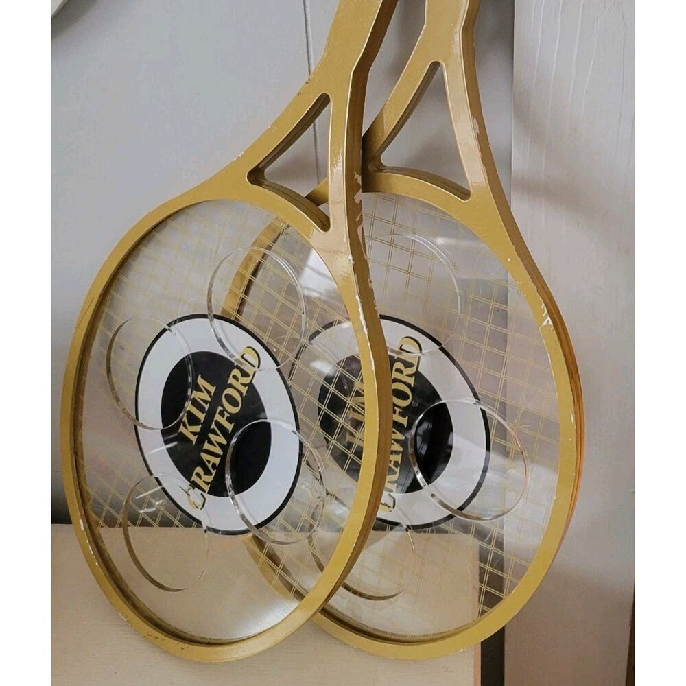 Tennis Racquet Set Kim Crawford Promotional Wine Holder 2 Official Wine of US
